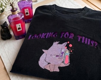 Yzma Cat Embroidered Sweatshirt, Looking For This Halloween Shirt, Emperor's New Groove Hoodie, Purple Magic Lab, Spooky Disney Villain Tee