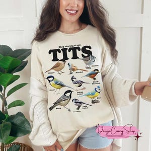 Stop Staring At My Tits Unisex T-Shirt, Bird Shirt, Bird Nerd Gifts
