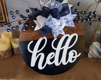 A 'hello' Sign - A Friendly Greeting for Your Door"