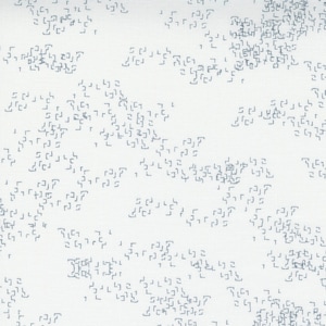 May include: A white background with a pattern of small, gray, geometric shapes. The shapes are arranged in a random pattern and are made up of lines and curves.