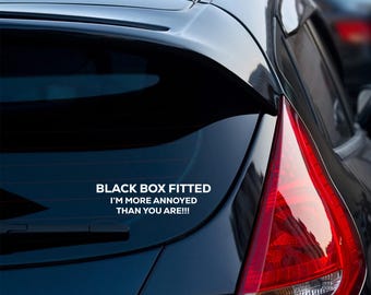 Black box fitted car sticker vinyl decal young driver bumper window sticker