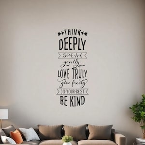 Regeln zum Leben nach Familie Haus Aufkleber | Inspirierend Zitat Aufkleber für Wände | Positives Home Decor für Wohnzimmer, Lounge, Küche, Schlafzimmer
