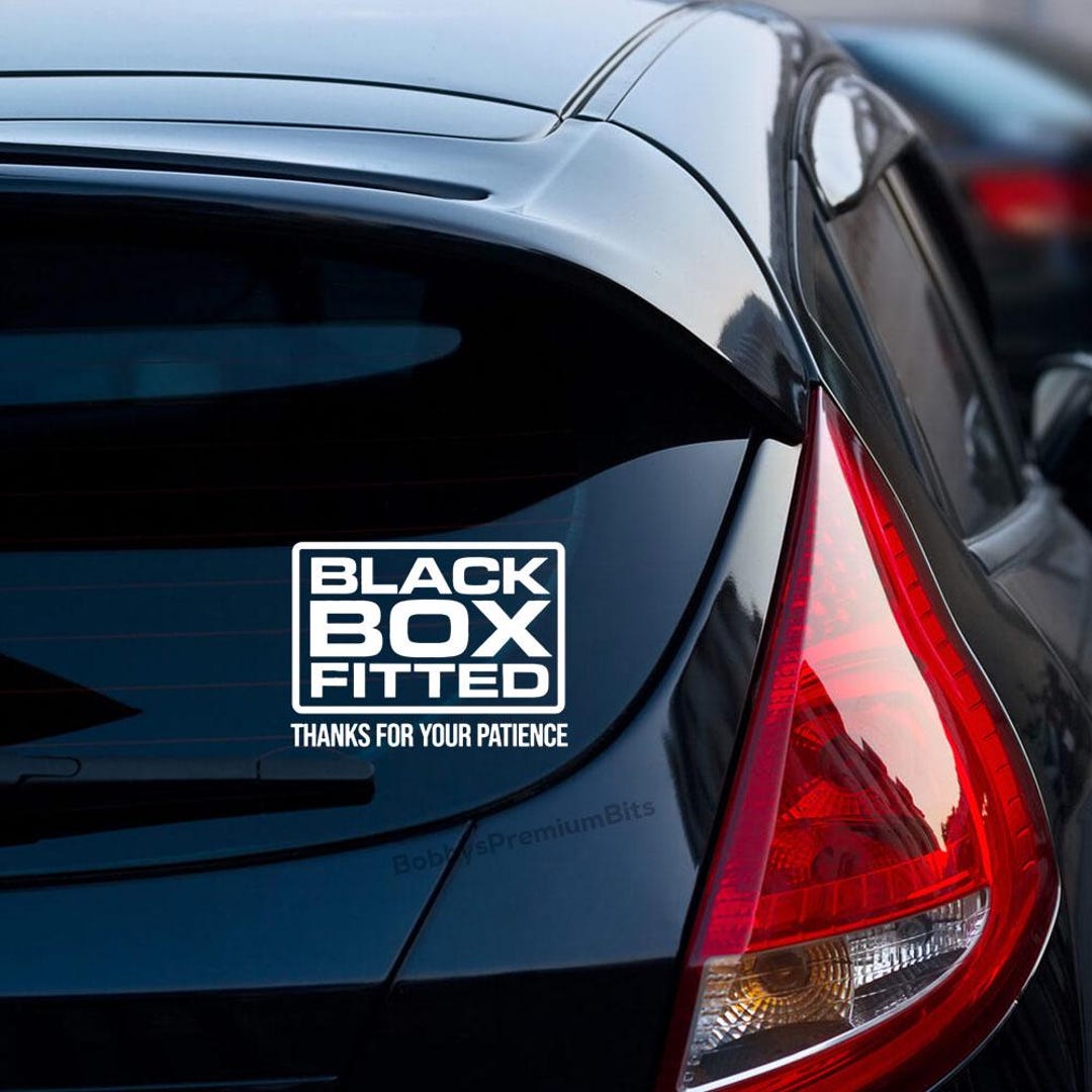 Black Box Fitted Car Sticker Vinyl Decal Young Driver Bumper Window ...