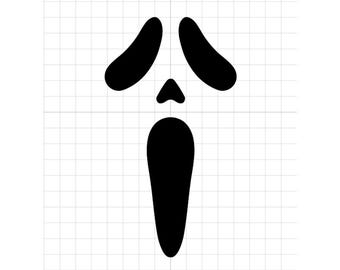 Naklejka winylowa z motywem twarzy ducha na Halloween, na ścianę, drzwi, okno, rekwizyty