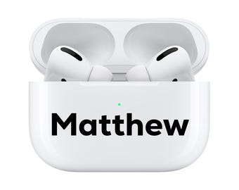 Custom Name Airpod Case Vinyl Decal: Apple Airpod Pro/Classic