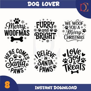 Dog Christmas SVG | Christmas Dog SVG | Dog SVG | Dog Bandana Svg | Dog Quotes Svg | Funny Dog Svg | Christmas clipart | Cut Files | Cricut