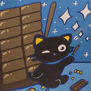 Sanrio acryl Choco kattenschilderij (plat canvas)