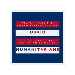 USAID Humanitarian Aid Worker Die-Cut Magnets, Fun Kitchen Decor, Fridge Magnets
