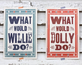 ¿Qué harían Willie y Dolly? SET - Impresiones de 11 x 17