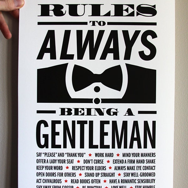 Gentleman Rules Print - 11x17