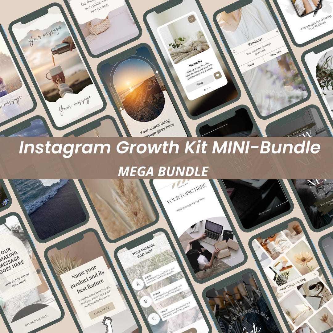Canva Social Media Content Bundle | Instagram Post & Story Templates ...