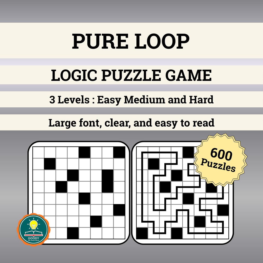 600 Puzzles Printable Logic Puzzle Game Logic Brain Games PDF for