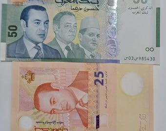 モロッコ ディルハム紙幣コレクション - カラフルな通貨デザイン