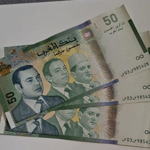 3 Billets de 50 Dirhams Marocains Neufs - Collection Monnaie Marocaine Authentique & Rare Set