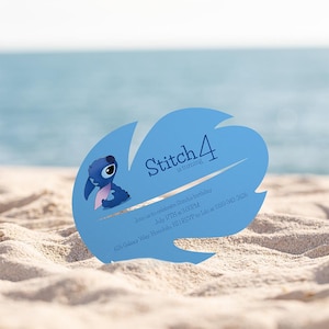 Convite de Aniversário Inspirado em Lilo e Stitch – Modelo Editável em Templett | Convite Digital de Aniversário | 148,5 x 105 mm | Tamanho A6