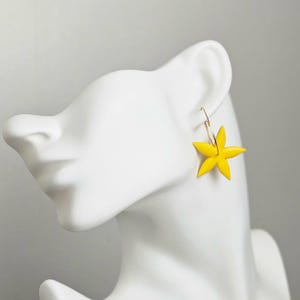 Daffodil Clay Earings Daffodil Flower Earrings Spring Flower Jewellery