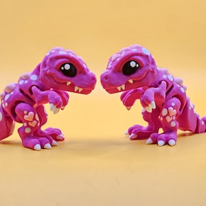 Articulated 3D Printed T-Rex Fidget Toy: Santasaurus, Dinodeer