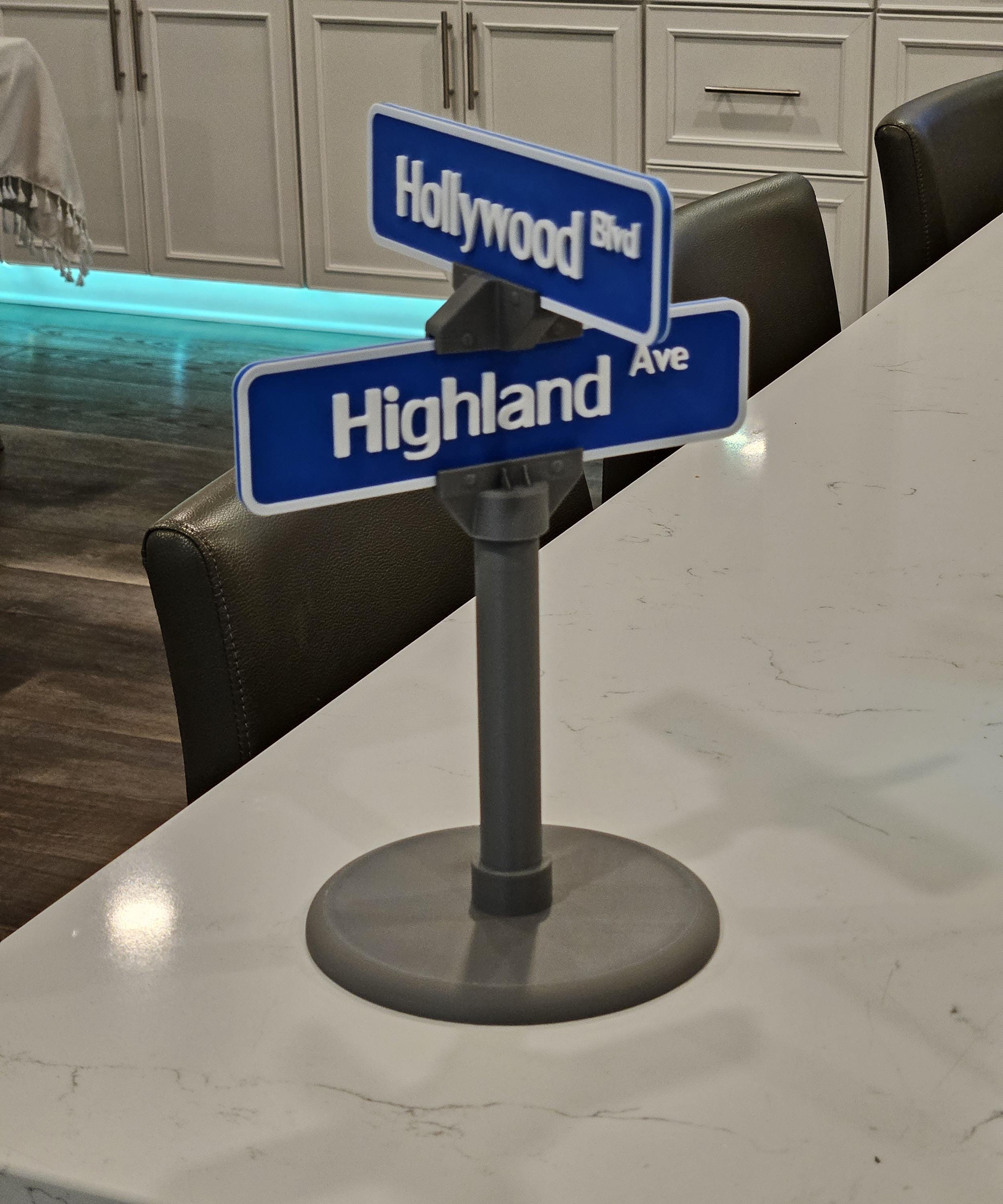 Personalized Street Sign Post | Custom Desk Name Decor | 3D Printed ...
