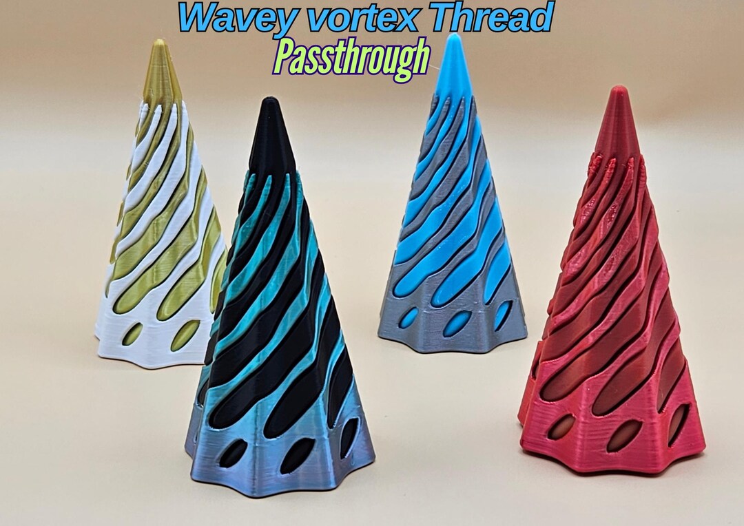 Wavey Vortex Thread Pass-through 3D Printed Fidget Toy, Stocking ...