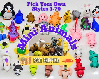 Mini Animals: Listing 1 of 2, 140+ minis, Pick your own, Party Favors