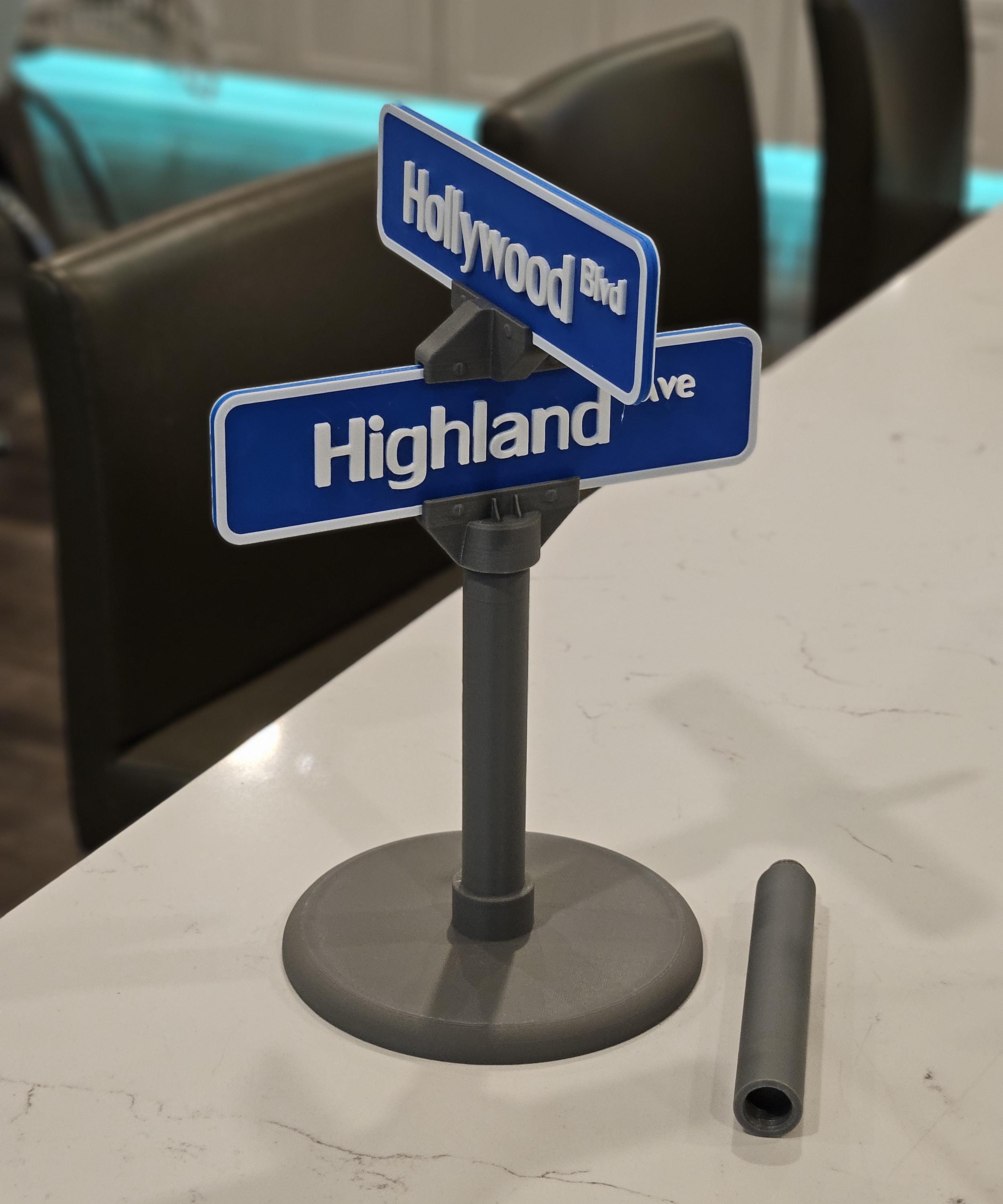 Personalized Street Sign Post | Custom Desk Name Decor | 3D Printed ...