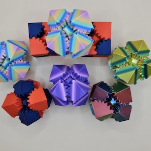 Gear Cube Fidget Toy | 3D Printed | Infinity Cube | Stocking Stuffers | Birthday gift | Unique gifts | Sensory Stem Toys Fidget toy