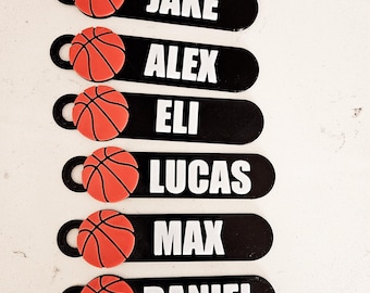 Basketball Keychains - Personalized Name Tags, Backpack Tags, Sport Keyrings, 3d Printed  - Bulk