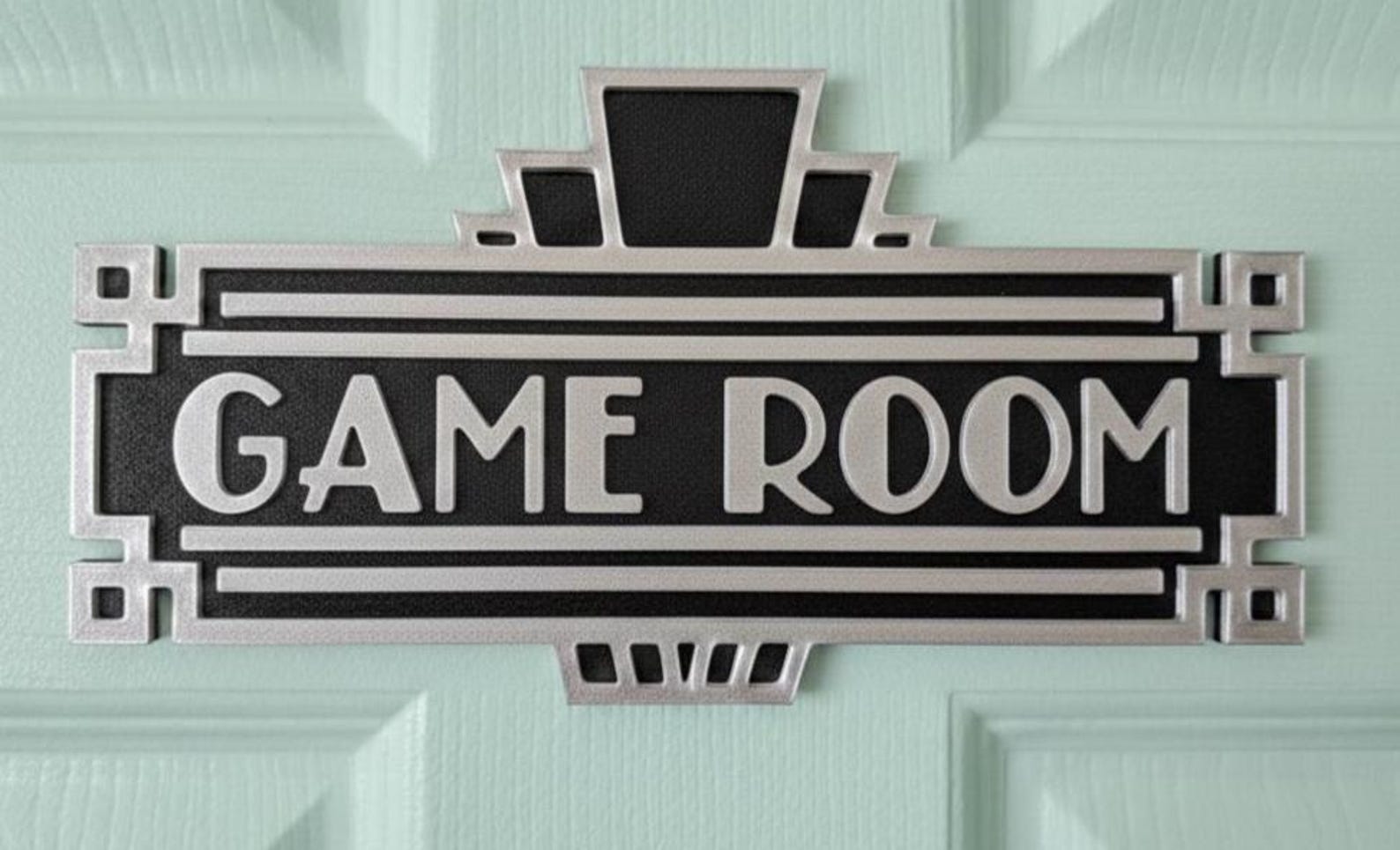 Custom Art Deco Sign – 3D Printed 1920s Style Plaque, Home, Theater ...