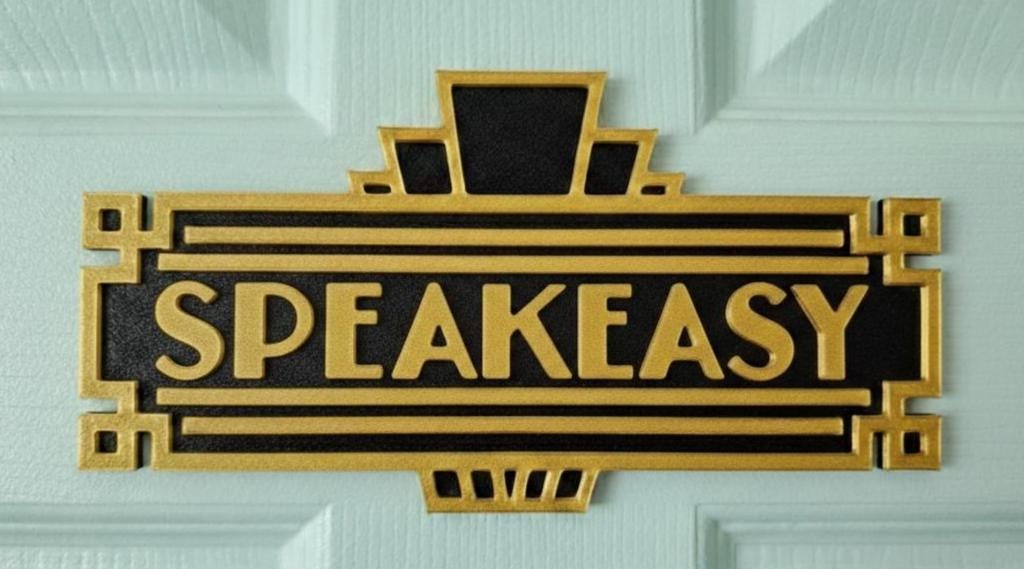 Custom Art Deco Sign – 3D Printed 1920s Style Plaque, Home, Theater ...