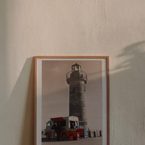 impression numérique, poster, affiche, photographie, photographie argentique, nostalgie, carte postale, phare, vacances