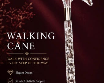 Fancy Acrylic Walking Cane For Womens | Walking Stick