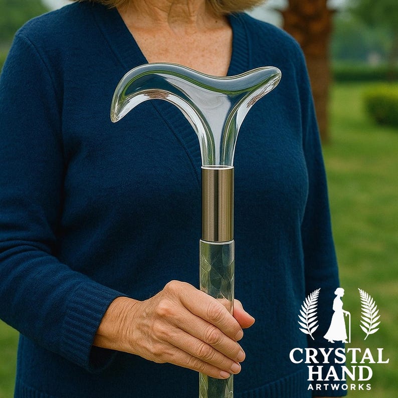 Crystal Clear Walking Cane for Women | Transparent Handle | Elegant ...
