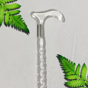 Luxury Clear Acrylic Walking Cane with Diamond Handle