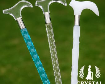 Transparent Acrylic Walking Cane for Women | Stylish Walking Stick