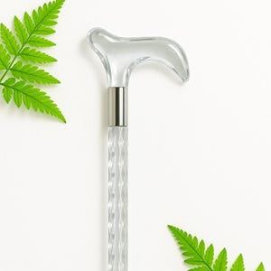 Walking Cane for Women | Clear Handle Walking Stick For Womens | Lightweight Stylish Handmade Canes For Men