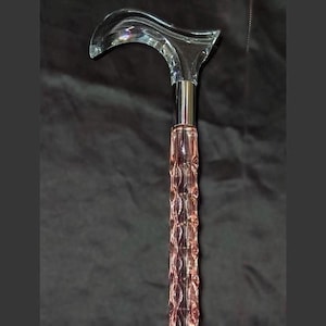 Pink Canes For Women | Acrylic Walking Cane Sticks | Unique Custom Walking Handmade Stick For Womens