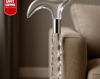Clear Acrylic Walking Cane For Women| Elegant Fashionable Walking Stick