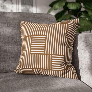 Modern Geometric Gold Accent Pillowcase | Luxe Throw Pillow Cover | Stylish Home Decor for Couch, Sofa, or Bed | Living Room Pillow Gift