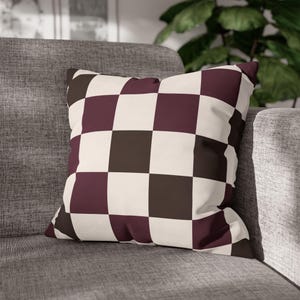Chic Checkerboard Pillowcase | Stylish Throw Pillow Cover | Modern Cozy Home Decor | Geometric Cushion for Sofa, Bed, Couch, Gift Idea