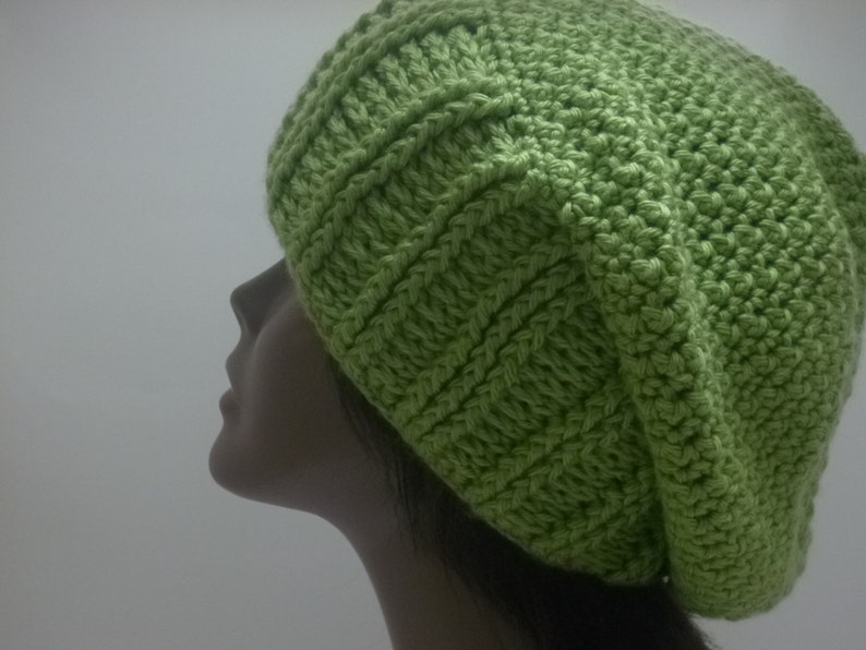 Autumn Slouch Hat Collection Unisex Pistachio Green Crochet Slouch Hat Gift Under 30 dollars