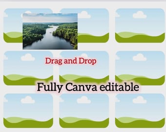 3.25x2.25in Custom Photo Magnet Template: DIY Rectangle Fridge Magnet Design (Canva Editable, Digital Download)