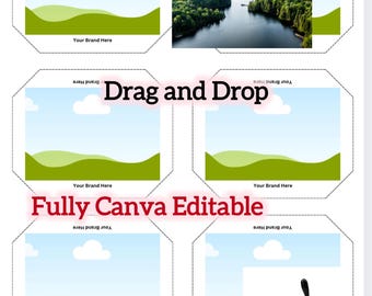3x2inch Rectangle, Photo Magnet Template: DIY Canva Design (Digital Download)