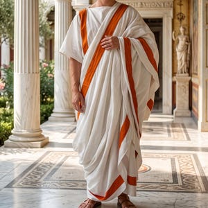 Mens Roman Toga Costume, Senator Julius Caesar Robe, Ancient Greek Philosopher Cosplay, Halloween Fancy Dress, Toga Party Outfit