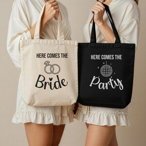 Bridesmaid Tote Bag, Bridal Party Tote Bag, Bachelorette Tote Bags, Bridesmaid Gifts, Bridal Party Gift Bag. Bride Tote Bag