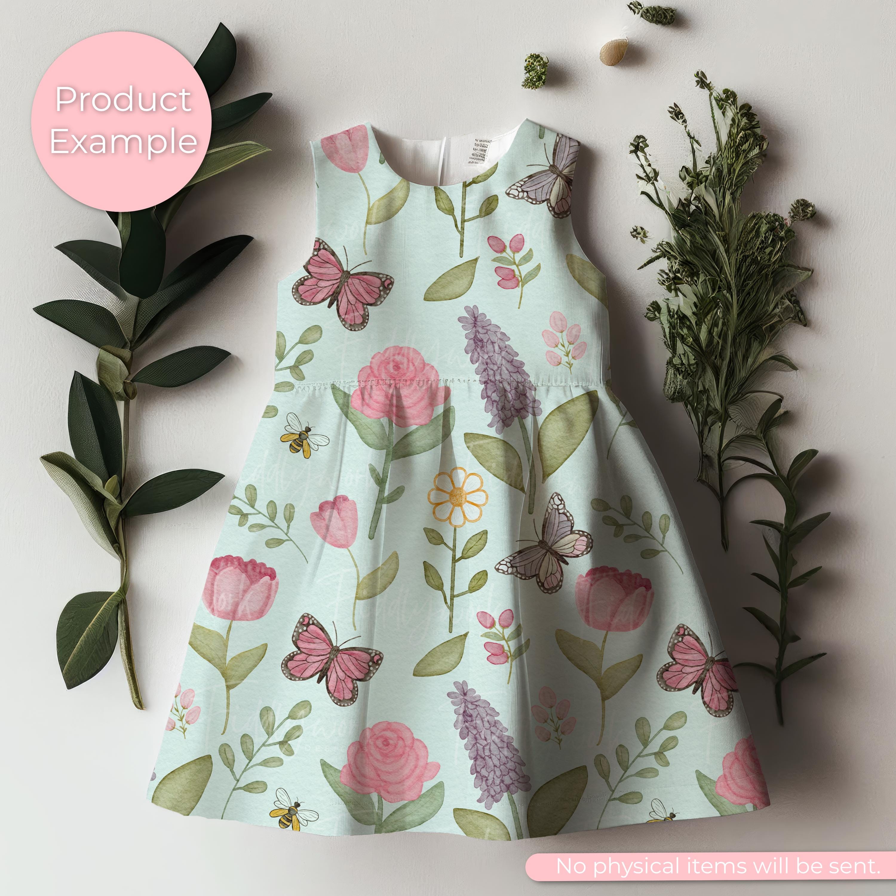 Watercolor Butterfly Floral Seamless Pattern | Spring Flowers Digital ...