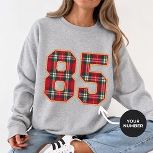 Custom Number Sweatshirt, Personalized Vintage Varsity Year Crewneck, Personalized Wedding Gift, Custom Football Team Gifts for Football Mom