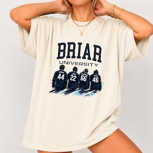 Briar University Tee, Off-Campus Book Fan, Hockey Romance Series, Graham Logan Di Laurentis Tucker, Campus Hockey Shirt, Reading Lover Gift