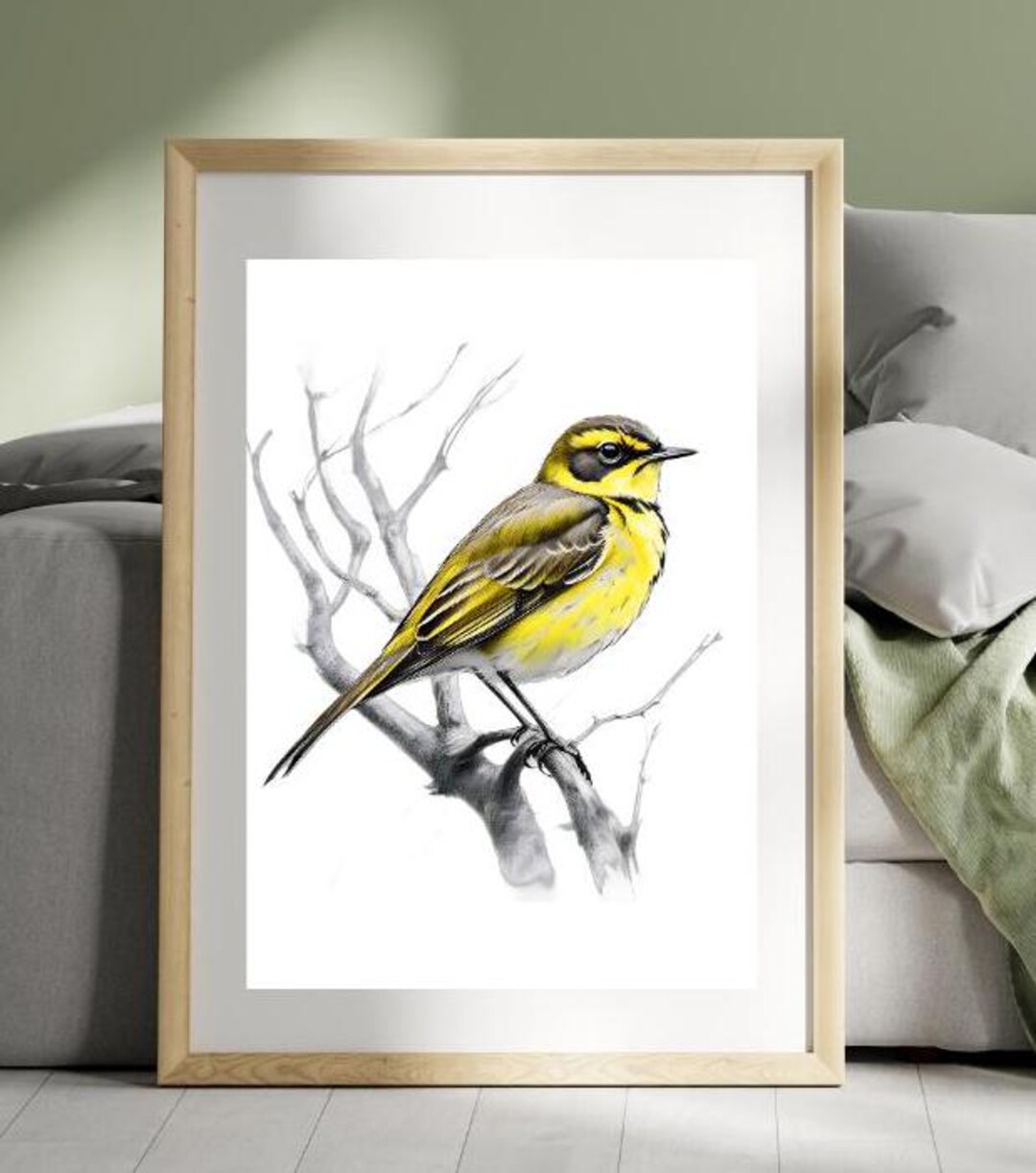 Yellow Wagtail Pencil Drawing Bird Artwork Wildlife Sketch yellow-wagtail-pencil-drawing-bird-artwork-wildlife-sketch