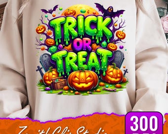 Trick or Treat PNG | Spooky Halloween Clipart (Digital Download)