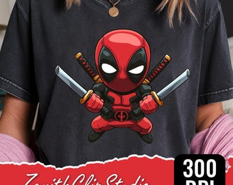Red Character Digital Art: Superhero Movie PNG (Digital Download)